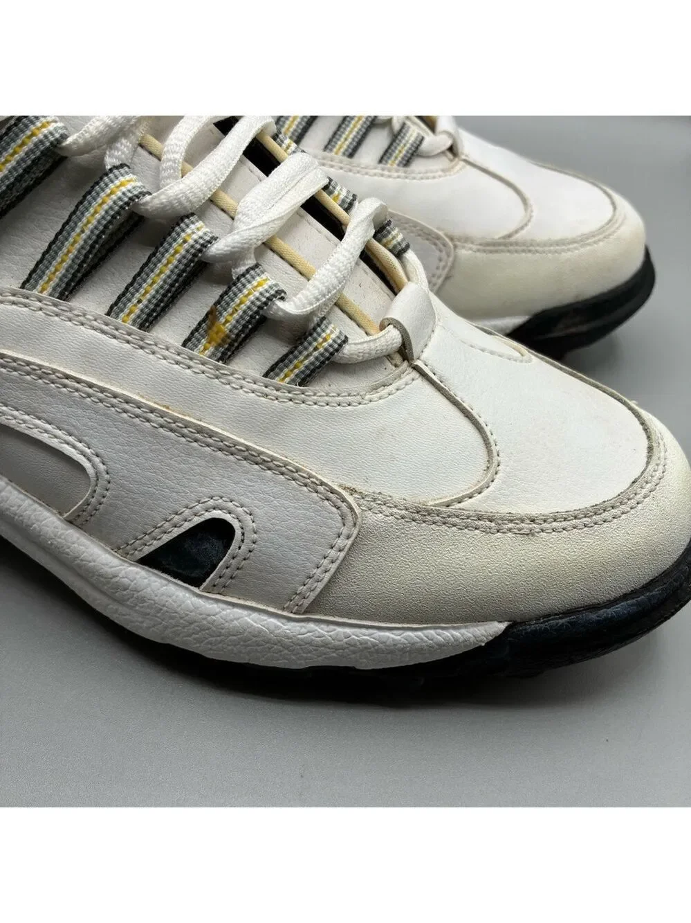 FootJoy GreenJoy Spike Golf Shoes Men’s 8.5 M White Leather Lace Up Sneakers